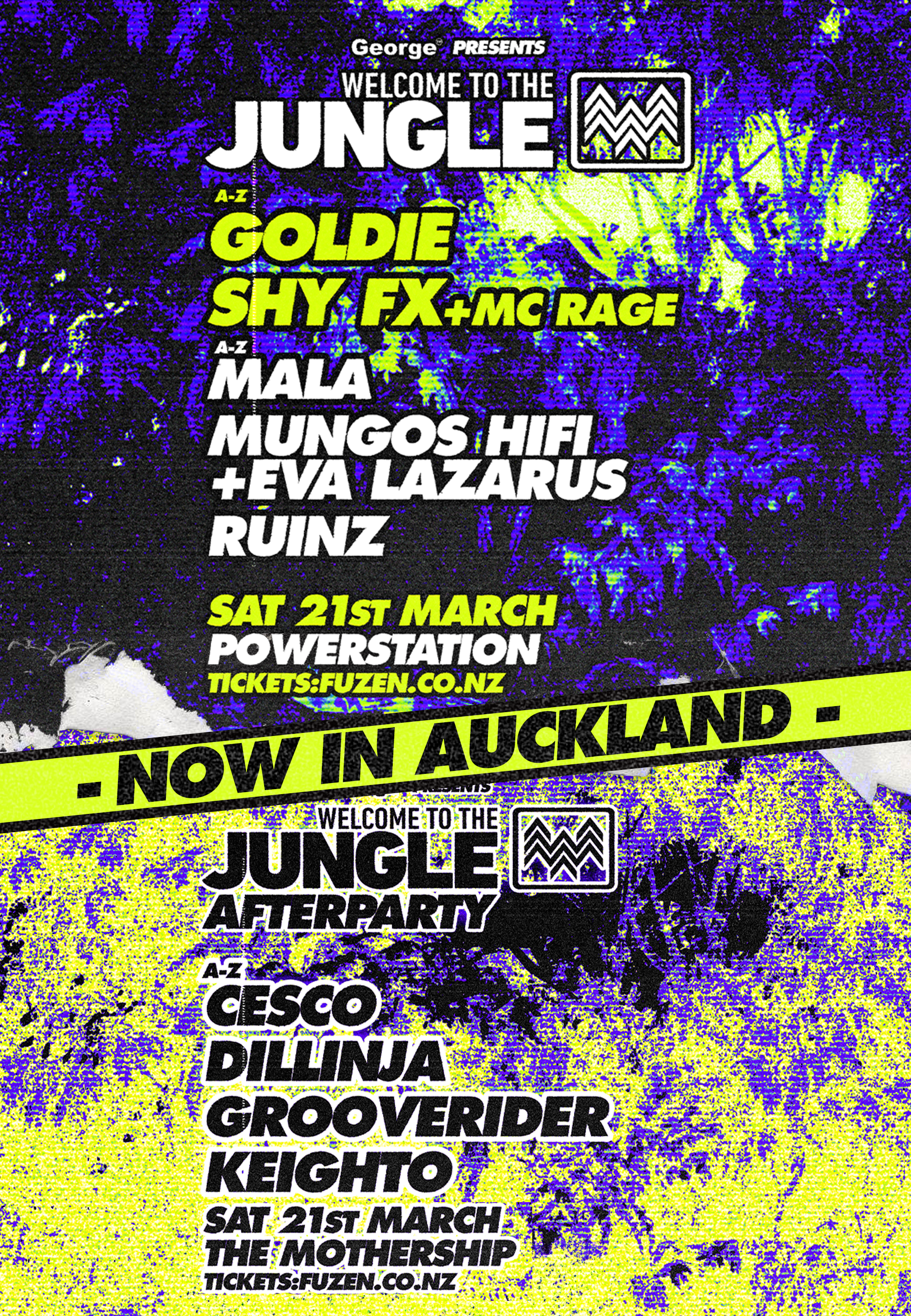 Welcome To The Jungle 2026 - Two-venue lineup across Auckland